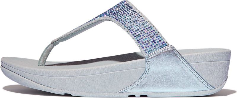 FitFlop - Women Lulu Toepost - Gezondheidsslippers - Quiet Blue - Bovenwerk met Kristallen