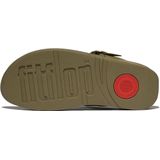 FitFlop - Women Lulu - Gezondheidsslipper - Camo-Groen - Leren Bovenwerk, Waterbestendig, Antislip Rubberen Buitenzoal