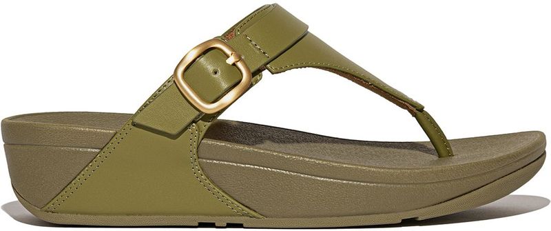 FitFlop - Women Lulu - Gezondheidsslipper - Camo-Groen - Leren Bovenwerk, Waterbestendig, Antislip Rubberen Buitenzoal