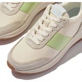 FitFlop - F-Mode Flow - Sneaker - Lime - Nylon & Suède Mix, Microwobbleboard-tussenzool