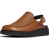 FitFlop - Gen-FF Leather Back-Strap Moc Mules - Zwart - Leer - Microwobbleboard Tussenzool