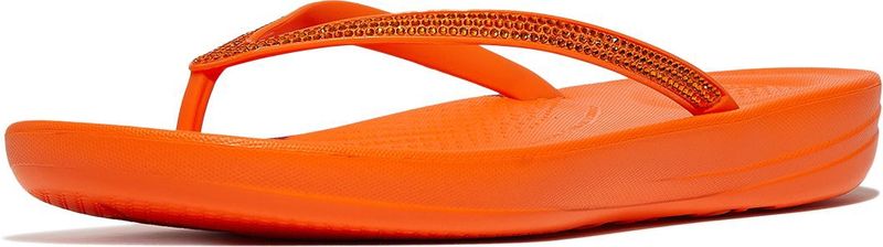 Fitflop Dames IQUSHION Sparkle Flip-Flop, Oranje, 8 UK, Oranje, 42 EU