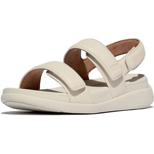 FitFlop - F-Mode Go Adjustable Flatform Back-Strap Sandals - Paris Beige - Imitatieleer, Microwobbleboard Tussenzool