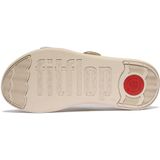 Fitflop Vrouwen F-Mode GO verstelbare platte twee-BAR Slides Sandaal, Platino, 6.5 UK, Platino, 40 EU