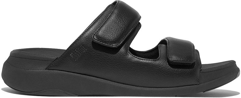 FitFlop - F-Mode Go - Slipper - Zwart - Imitatieleer, Microwobbleboard Demping