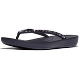 FitFlop - iQushion Multi-Crystal - Flip-Flops - All Black - Ergonomisch