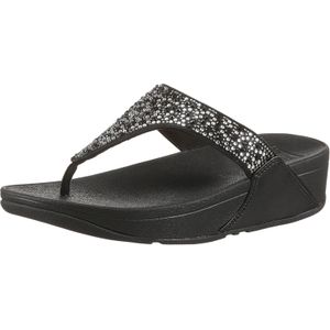 FitFlop - Lulu Crystal-Mix Toe-Post Sandals - Slipper - Zwart - Polyester