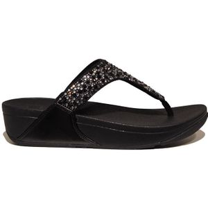 FitFlop - Women Lulu Crystal-Mix - Sandalen - All Black - Micro-Wobbleboard