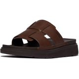 FitFlop - Gen-FF Leather Fisherman Slides - Slipper - Mocha Brown - Microwobbleboard Tussenzool