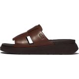 FitFlop - Gen-FF Leather Fisherman Slides - Slipper - Mocha Brown - Microwobbleboard Tussenzool