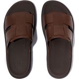 FitFlop - Gen-FF Leather Fisherman Slides - Slipper - Mocha Brown - Microwobbleboard Tussenzool