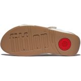FitFlop - Lulu Adjustable Leather Slides - Slipper - Urban White - Leer, Microvezel, Microwobbleboard