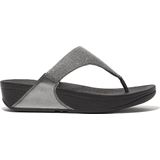 Fitflop - FZ7-054 Lulu Shimmerlux - Sandalen - Zwart - Microwobbleboard™ Tussenzool