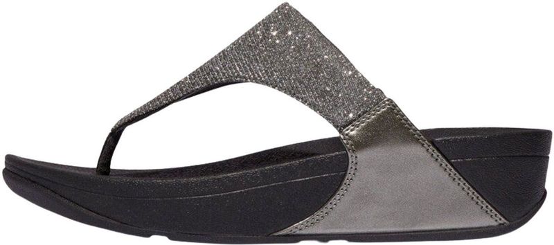 Fitflop - FZ7-054 Lulu Shimmerlux - Sandalen - Zwart - Microwobbleboard™ Tussenzool