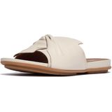 FitFlop - Gracie Soft-Twist Leather Slides - Slippers - Paris Beige - Anatomisch Voetbed