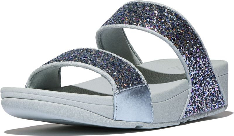FitFlop - Lulu Multi-Tonal Glitter Slides - Quiet Blue - Synthetisch