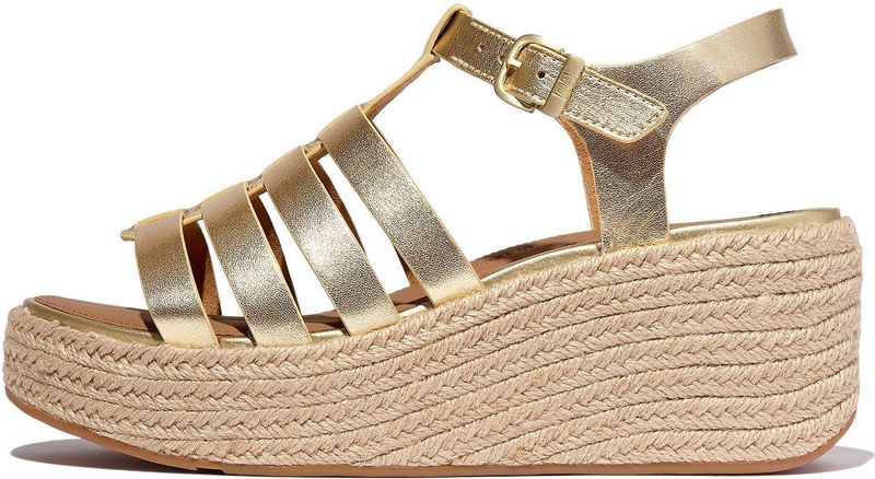FitFlop - PlatForms - Espadrille - Metallic - Leer