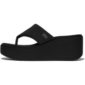 Fitflop - Wedge Toe-Post Sandalen - Zwart - 40 UK, 41 EU