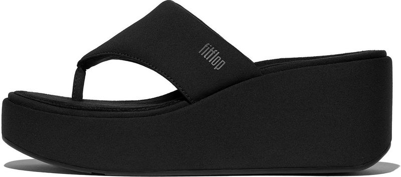 Fitflop - Wedge Toe-Post Sandalen - Zwart - 40 UK, 41 EU