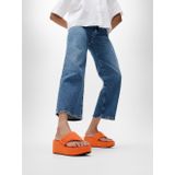 FitFlop - Platfforms Wedge Toe-Post Sandals - Satsuma - Synthetisch - Anatomisch Voetbed