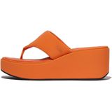 FitFlop - Platfforms Wedge Toe-Post Sandals - Satsuma - Synthetisch - Anatomisch Voetbed