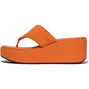 FitFlop - Platfforms Wedge Toe-Post Sandals - Satsuma - Synthetisch - Anatomisch Voetbed