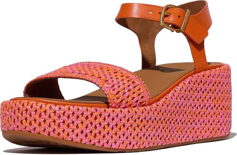 Fitflop - JG1-C24 - Leren Sleehakken - Zwart - Enkelbandje met Gesp