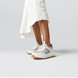FitFlop - F-Mode Suede/Knit - Sneakers - Urban White/French Grey - Microwobbleboard Tussenzool