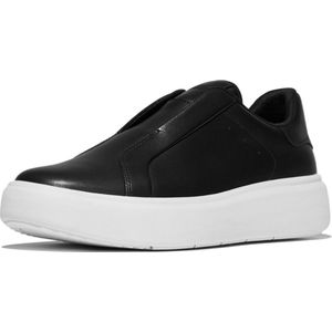 FitFlop - RTG Leather Laceless Sneakers - Zwart - Schoen