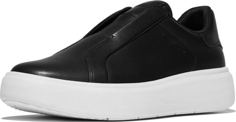 FitFlop - RTG Leather Laceless Sneakers - Zwart - Schoen
