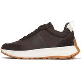 FitFlop - F-Mode Flow Sneaker Nylon Suede Mix - Chocoladebruin/Cremekleur - Sneakers