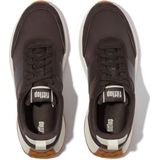 FitFlop - F-Mode Flow Sneaker Nylon Suede Mix - Chocoladebruin/Cremekleur - Sneakers