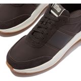 FitFlop - F-Mode Flow Sneaker Nylon Suede Mix - Chocoladebruin/Cremekleur - Sneakers