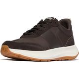 FitFlop - F-Mode Flow Sneaker Nylon Suede Mix - Chocoladebruin/Cremekleur - Sneakers