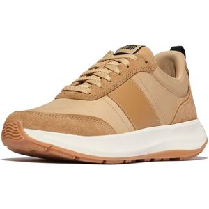 FitFlop - F-Mode Flow Sneaker Nylon Suede Mix - Camel Mix - Schoen