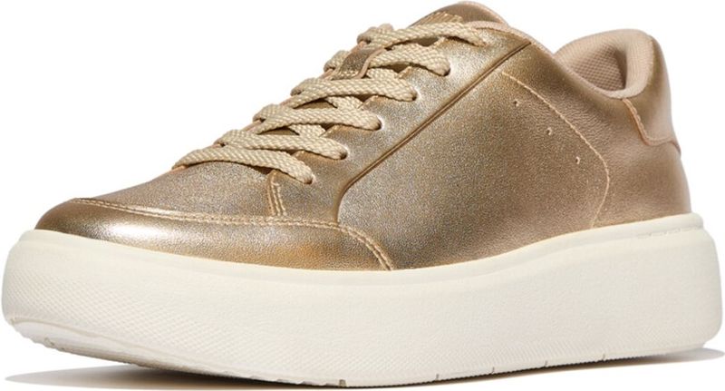 FitFlop - RTG Metallic-Leather Sneakers - Zilver - Schoen