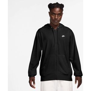 Nike - Club - Sweatshirt - Zwart - Katoen - Met Logo