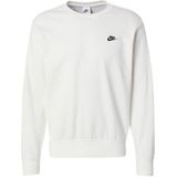 Nike - Club - Sweatshirt - Wit - Katoen/Polyester - Geborduurd Logo