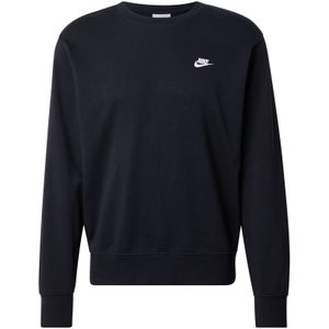 Nike - Sportswear Club Fleece Crew Sweater - Zwart - Katoen/Polyester