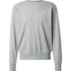 Nike - Sportswear Club Fleece - Sweater - Lichtgrijs - 80% Katoen, 20% Polyester