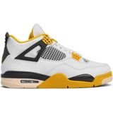 Air Jordan - 4 Retro - Sneakers - Wit/Geel - Leather Upper, TPU-Wings, Zichtbare Air-Sole Unit