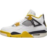 Air Jordan - 4 Retro - Sneakers - Wit/Geel - Leather Upper, TPU-Wings, Zichtbare Air-Sole Unit