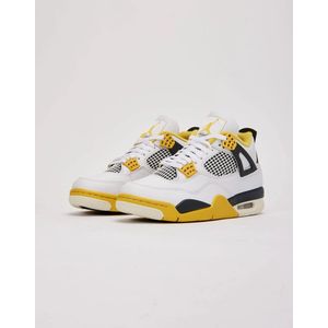 Air Jordan - 4 Retro - Sneakers - Wit/Geel - Leather Upper, TPU-Wings, Zichtbare Air-Sole Unit