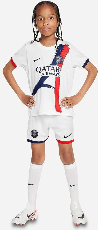 Paris Saint-Germain - 2024/25 Stadium Uit - Driedelig Replica-Voetbaltenue - Wit