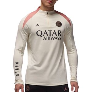 Nike Paris Saint-Germain x Jordan Trainingstrui 1/4-Zip - Gebroken Wit Roze Zwart