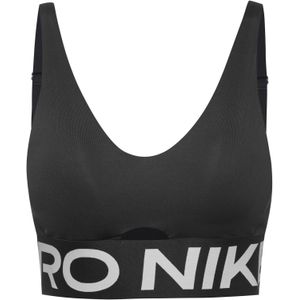 Nike - Pro Indy Plunge - Sportbeha - Zwart - Medium Impact, Dri-FIT Technologie