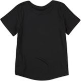 Nike - One Fitted Dri-FIT Top - Zwart - Korte Mouwen - Voor Meisjes