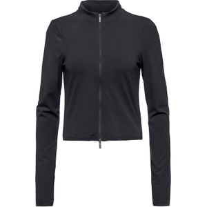 Nike - Zenvy Dri-FIT - Damestop - Zwart - Met Ritssluiting en Lange Mouwen