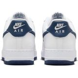 Nike - Air Force 1 07 - Basketbalschoenen - Wit - Navy Blauwe Details