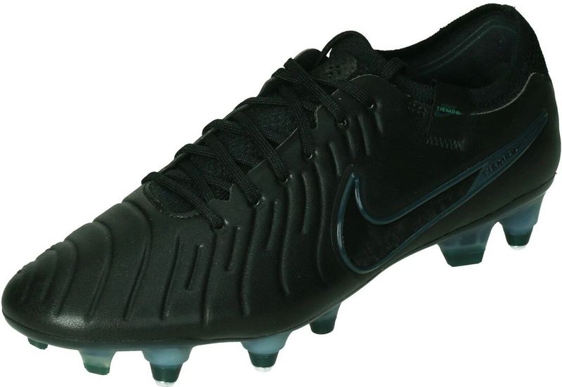 Nike Tiempo Legend 10 Elite low top voetbalschoenen (zachte ondergrond) - Zwart